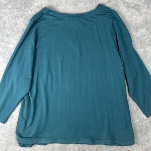 Stylish Teal Long Sleeve Women's Top